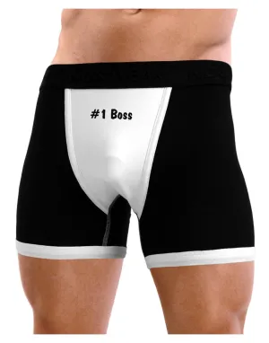 #1 Boss Text - Boss Day Mens Boxer Brief Underwear