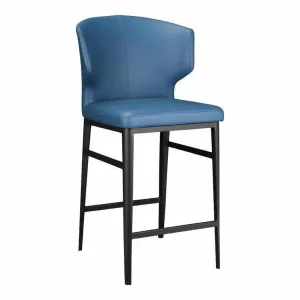 20.5 Inch Counter Stool Steel Blue Contemporary