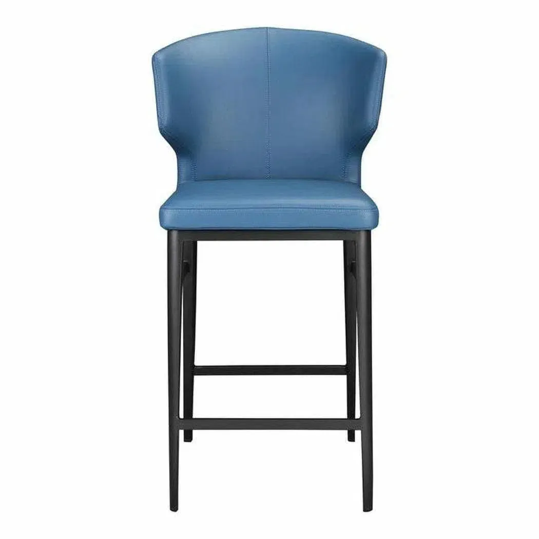 20.5 Inch Counter Stool Steel Blue Contemporary