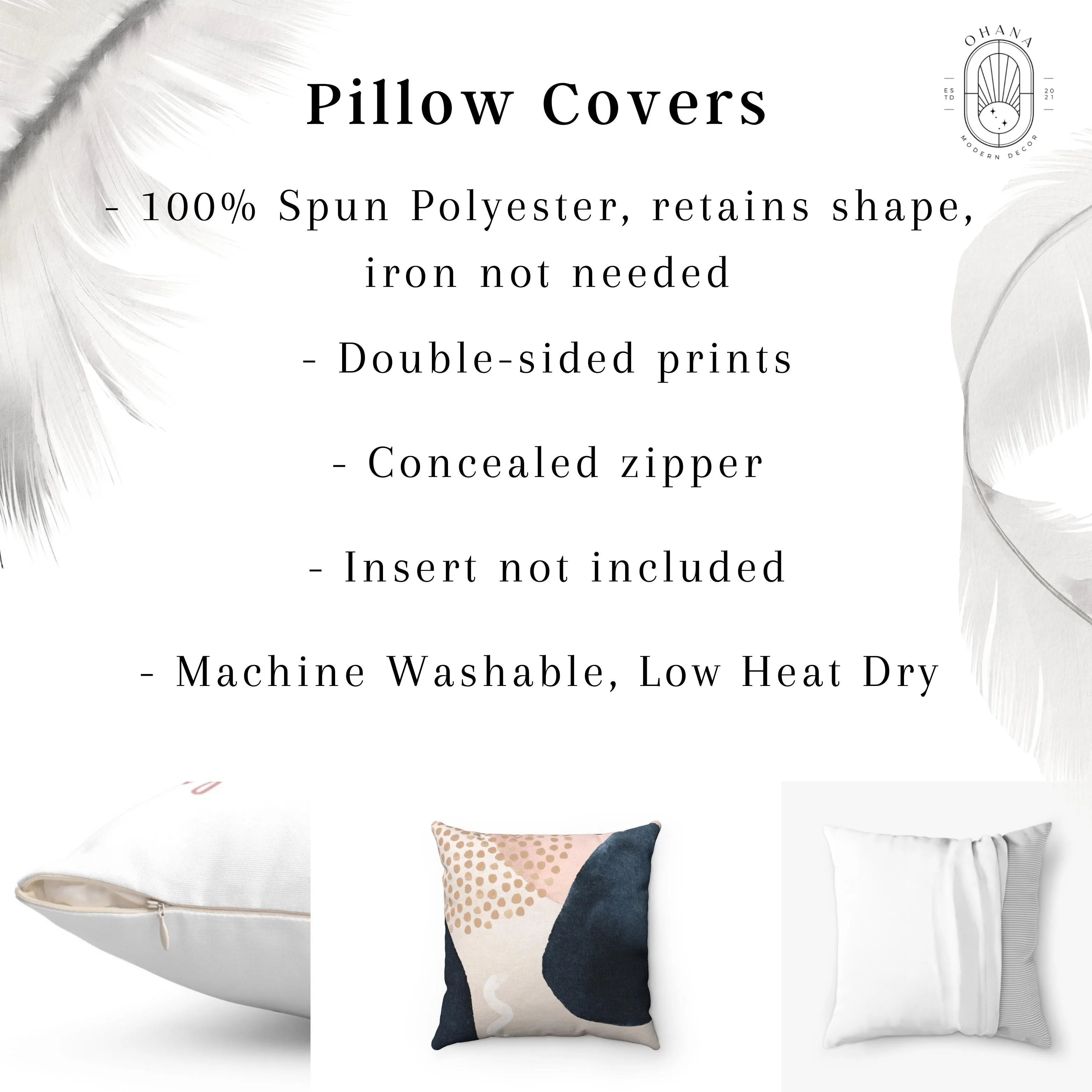 Abstract Boho Pillow Cover | Beige Cream Gold
