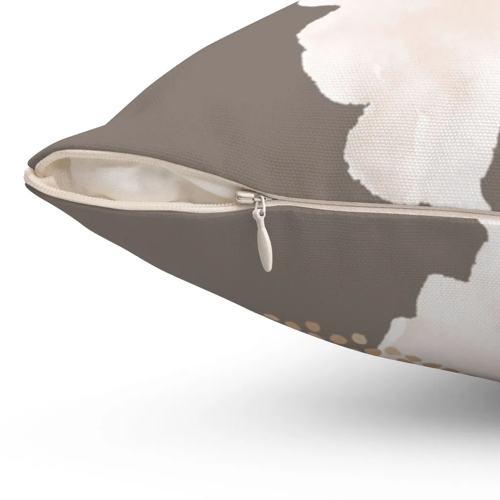 Abstract Boho Pillow Cover | Beige Cream Gold
