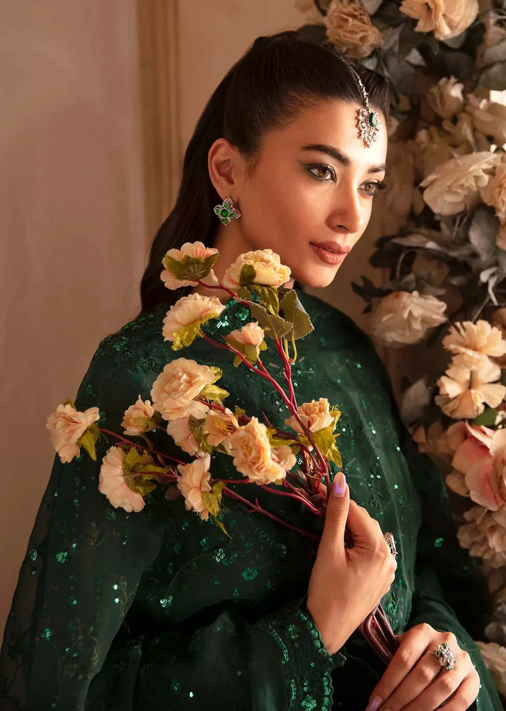 AKB-1541 - Emeraude - Unstitched - Aleia Luxury Formals by Akbar Aslam 2024