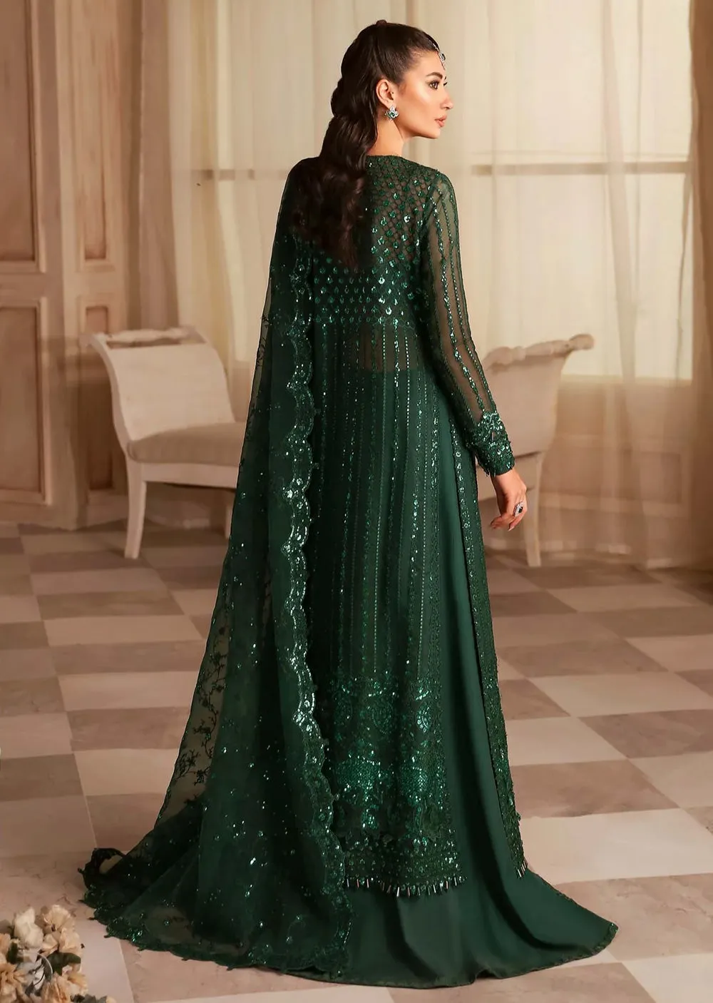 AKB-1541 - Emeraude - Unstitched - Aleia Luxury Formals by Akbar Aslam 2024