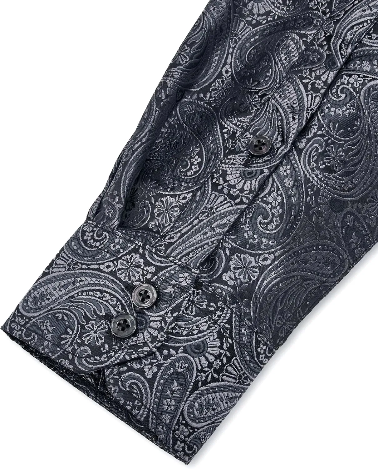 Alimens & Gentle Mens Paisley Shirts Dress Shirt for Men Western Cowboy Shirt Long Sleeve Button Down Shirt Wedding Party