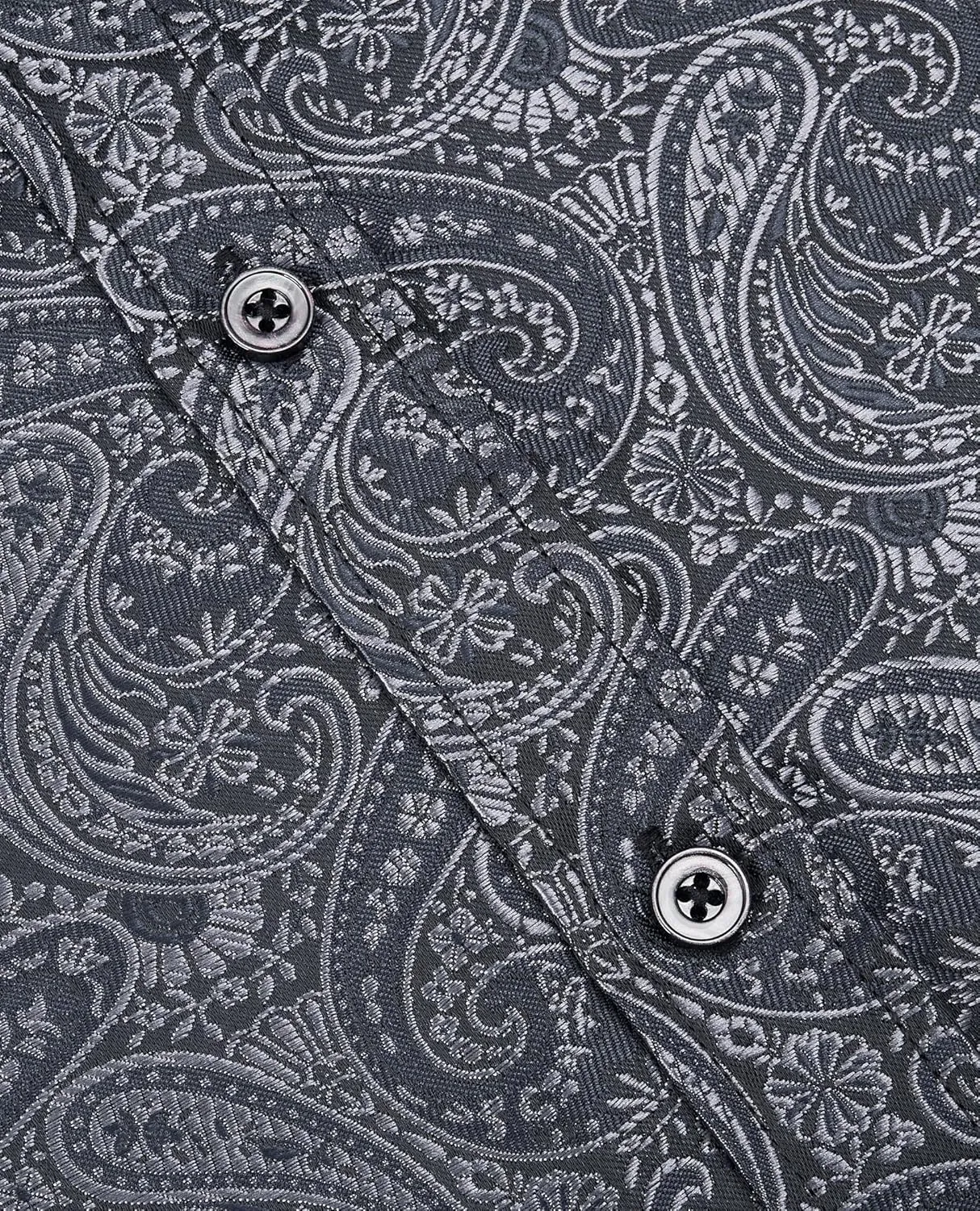 Alimens & Gentle Mens Paisley Shirts Dress Shirt for Men Western Cowboy Shirt Long Sleeve Button Down Shirt Wedding Party