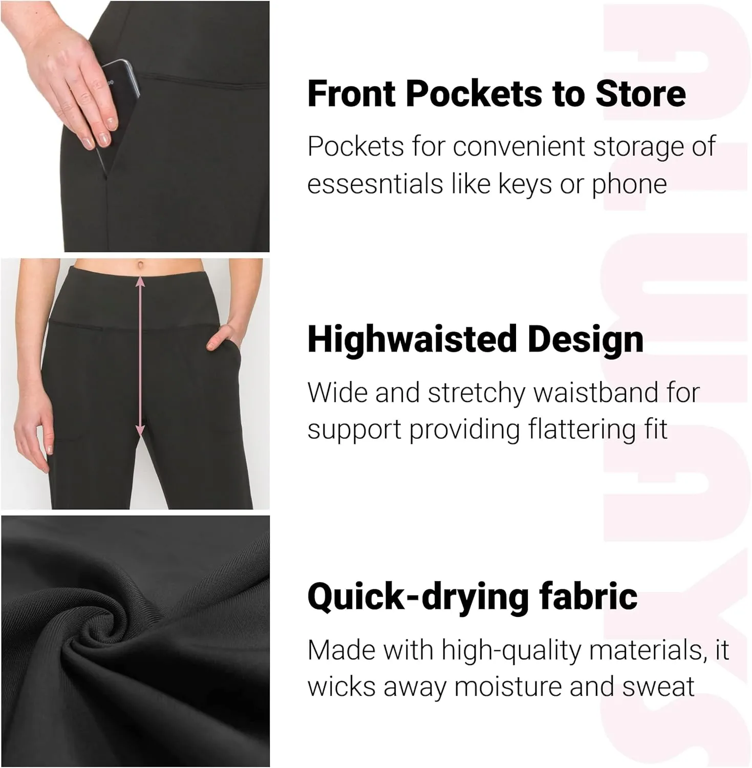 ALWAYS Highwaisted Joggers for Women - Workout Yoga Casual Sweatpants