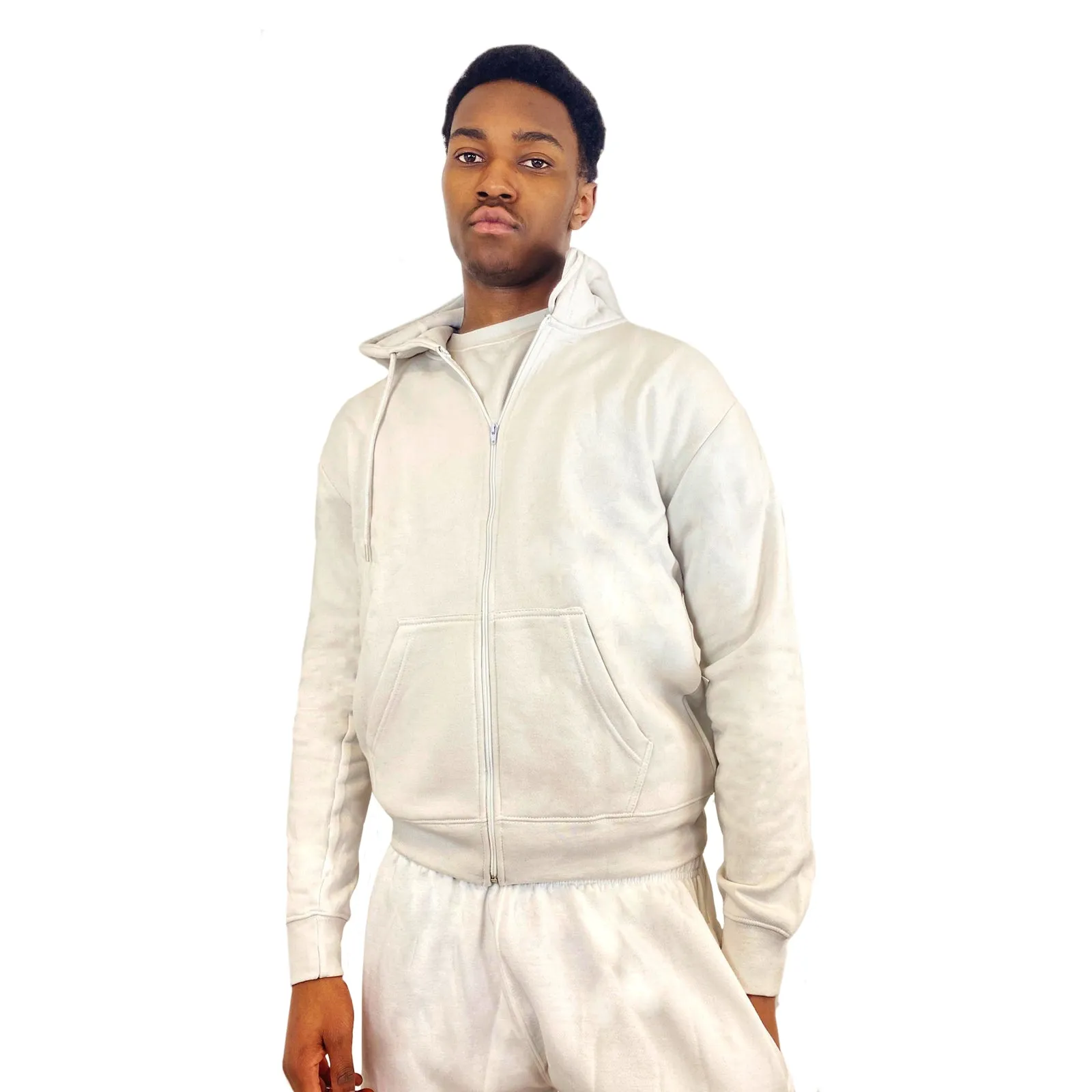 AMOS Mens Zipper Hoody Casual Zip Up Hooded Fleece Inner 8 Colours XS - XXXL