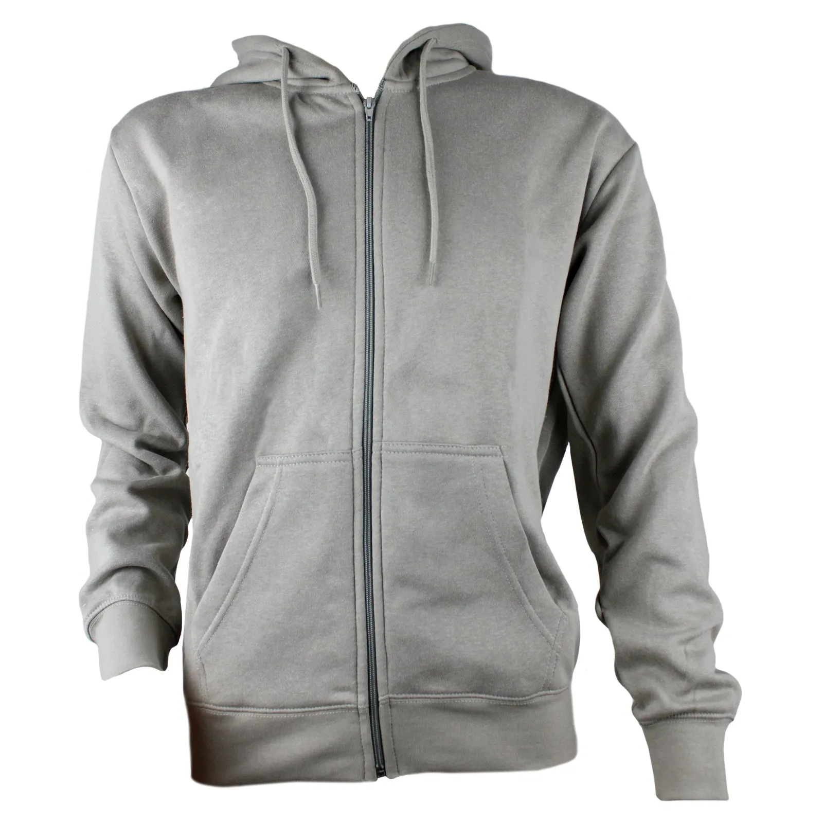 AMOS Mens Zipper Hoody Casual Zip Up Hooded Fleece Inner 8 Colours XS - XXXL