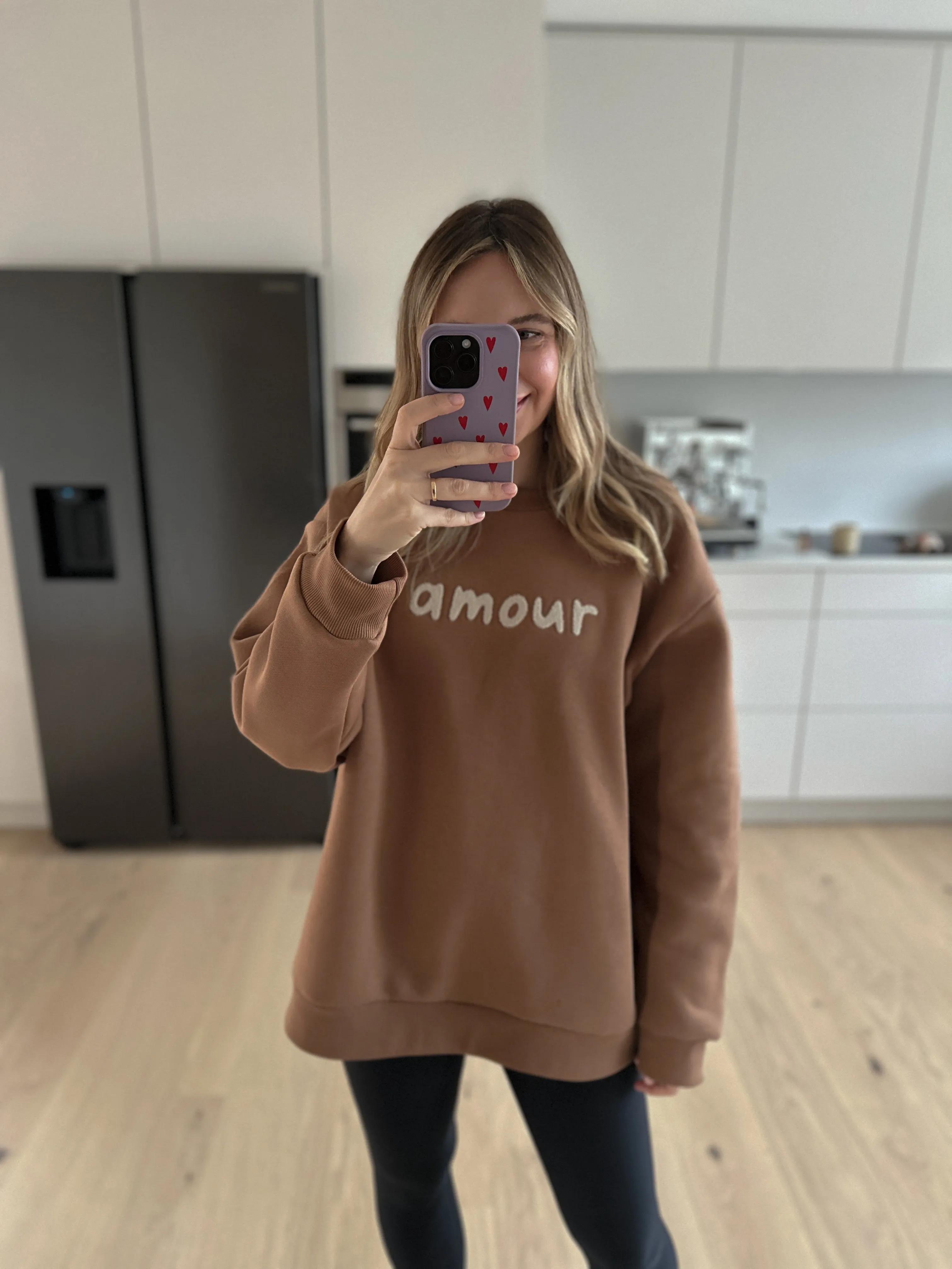 AMOUR MOM SWEATER BROWN