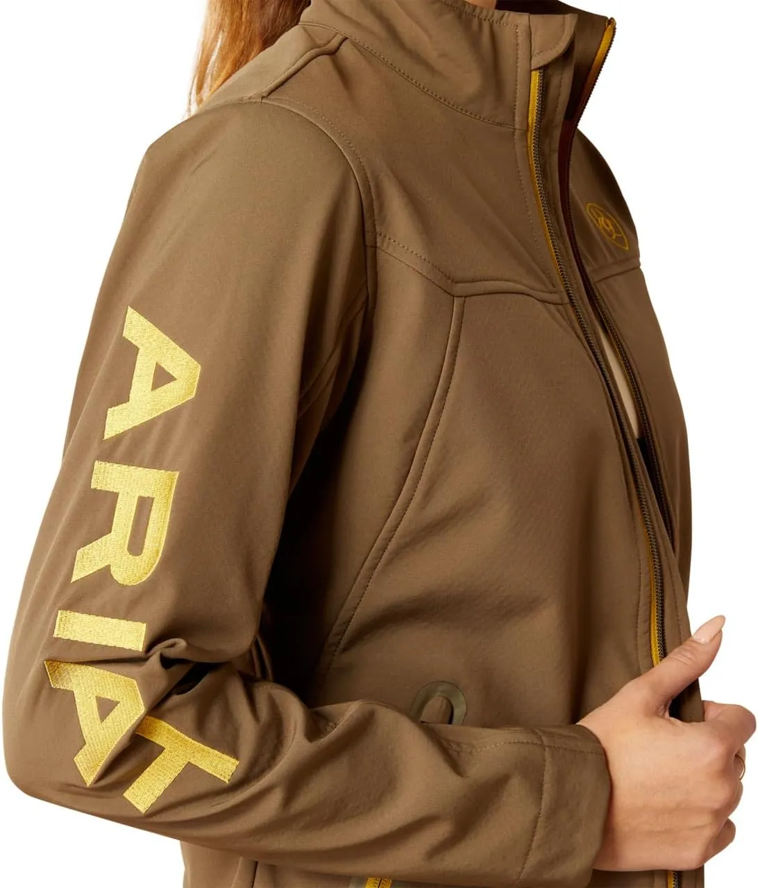 ARIAT Women's New Team Softshell, Rouge Red/Celestial Serape