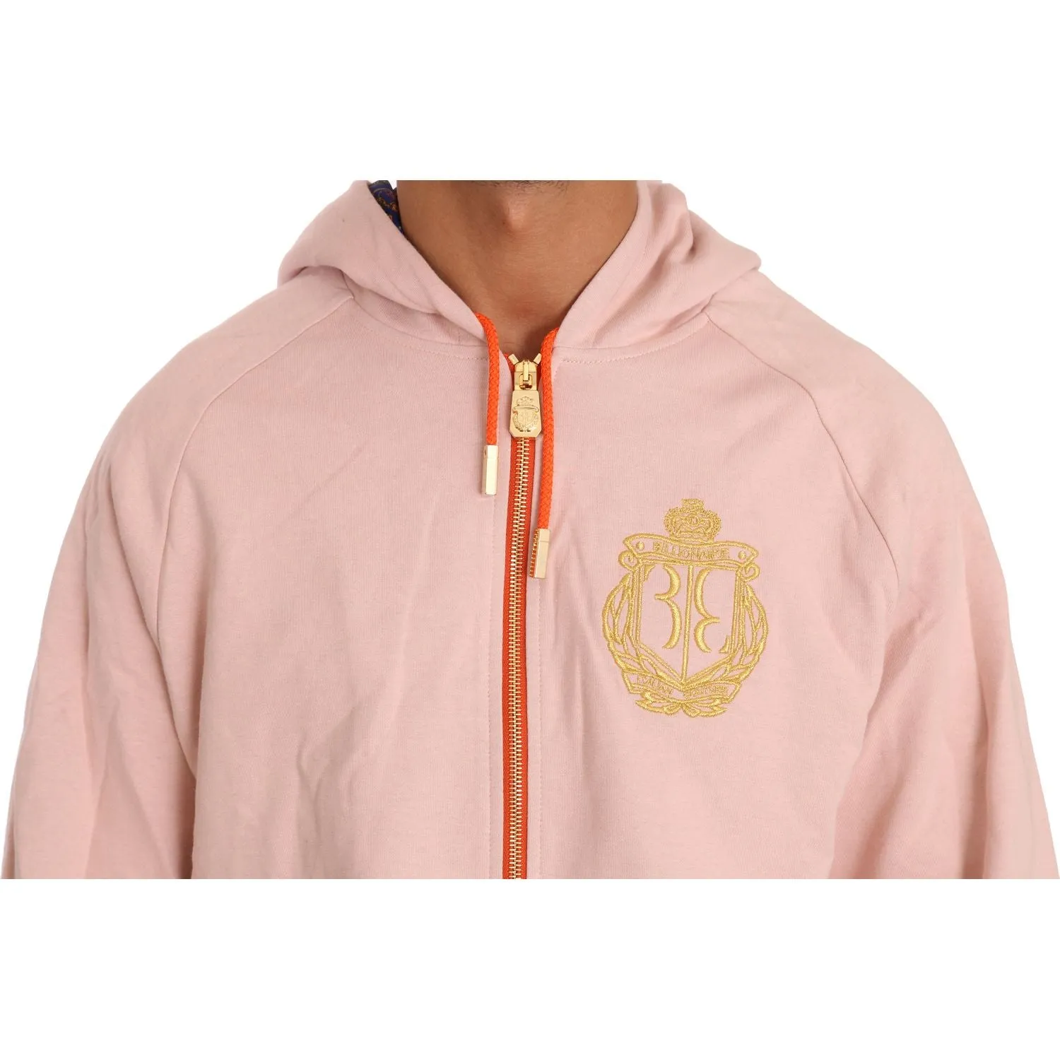 Billionaire Italian Couture Elegant Pink Cotton Sweatsuit Luxury Comfort