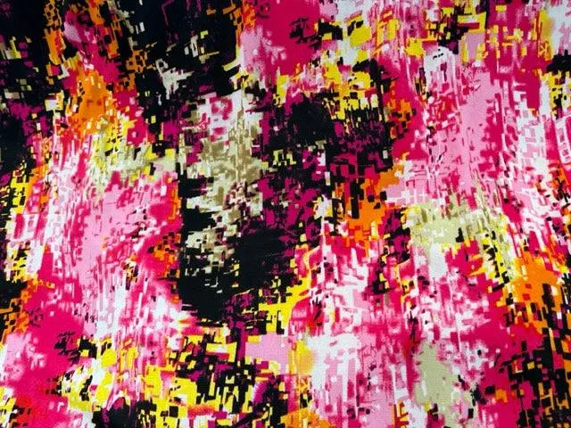 Black Abstract Printed Jersey