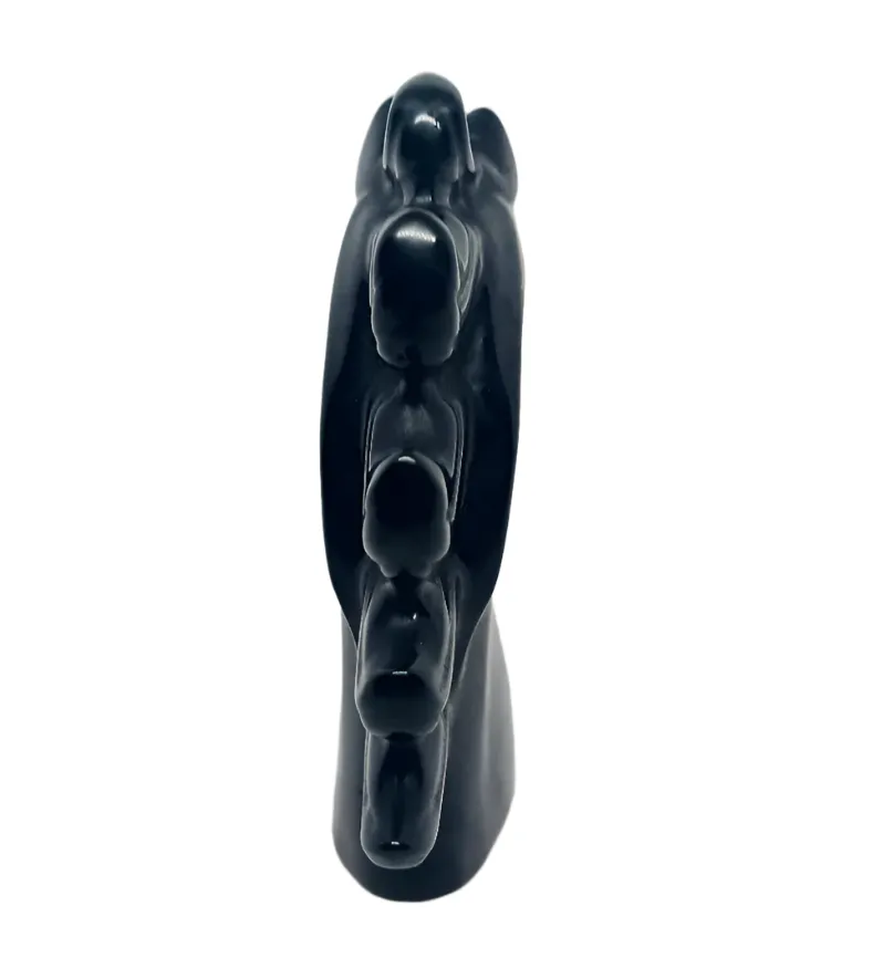 Black Obsidian Crystal Unicorn Carving