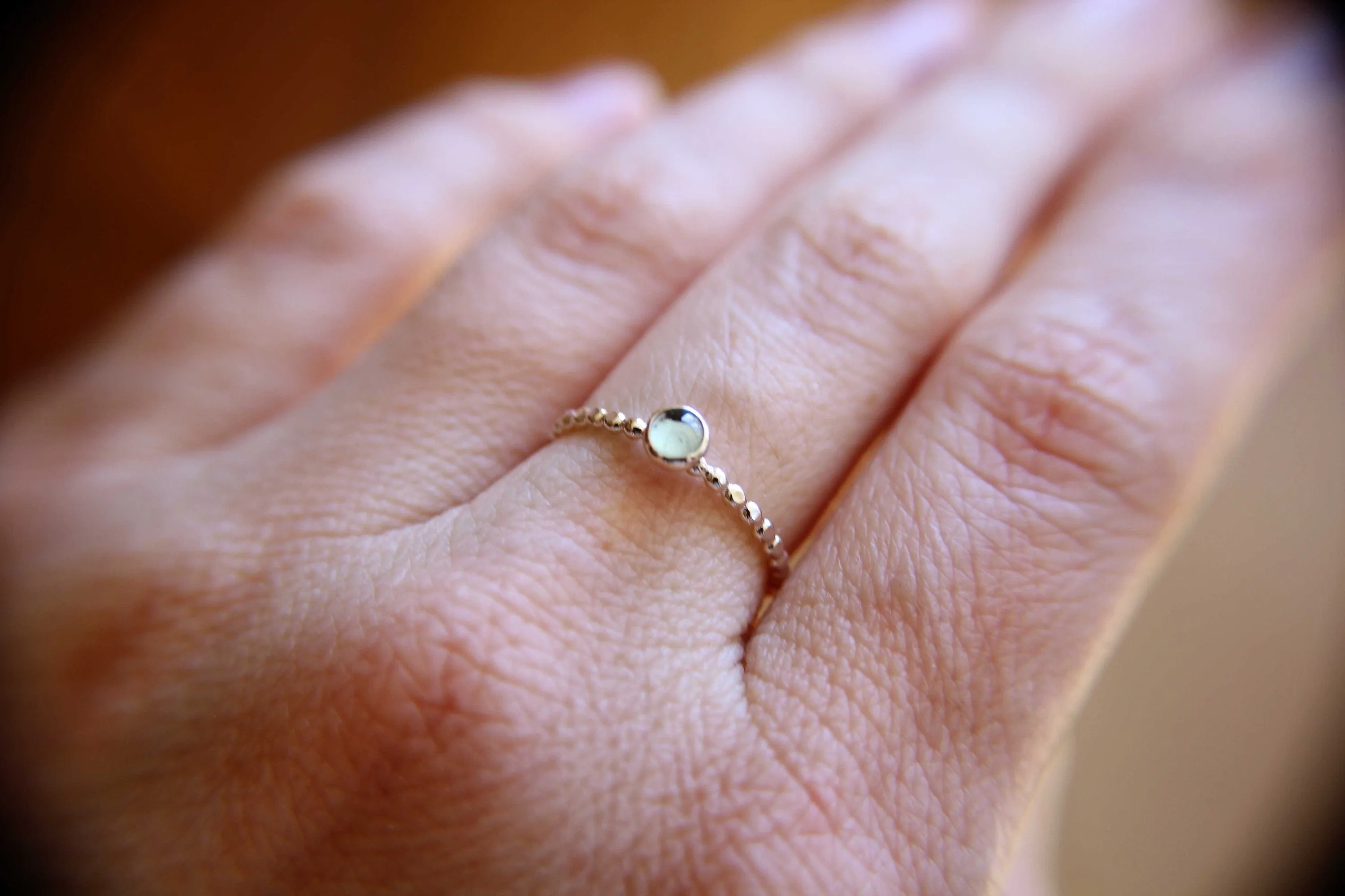 Blue Topaz Stacking Ring, Blue Topaz Ring, Beaded Ring, December Birthstone, Swiss Blue Topaz, Gemstone Stacking Ring, Blue, Topaz, Gift