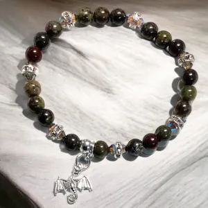 Bracelet Kit - Dragon's Blood Jasper  Bracelet