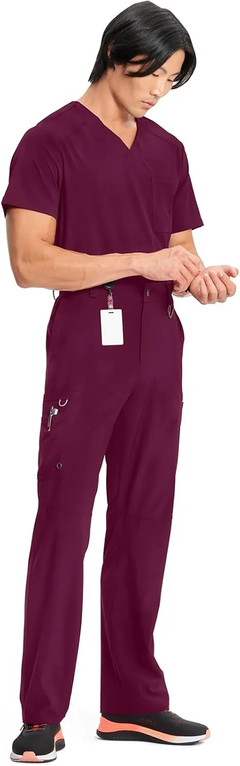 Cherokee Men's Scrub Pants Modern Fit 6 Pockets Tapered Leg with Drawstring CK200A