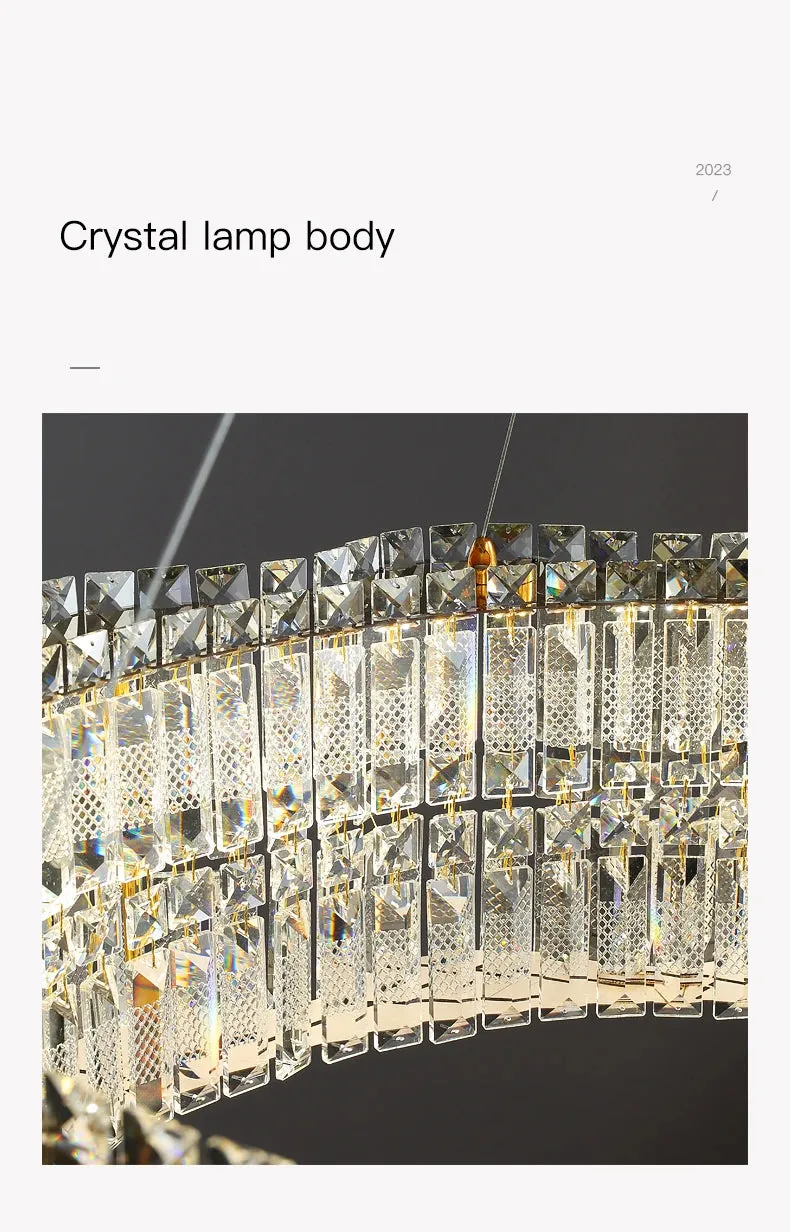 Chungbee Chrome Modern 2 Layers Circle Ring LED Crystal Chandelier