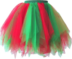 Colorful Skirts for Women Tutu Mini Flowy Summer Skirt Womens Mesh Going Out Dance Skirts Big and Tall Daily Wear