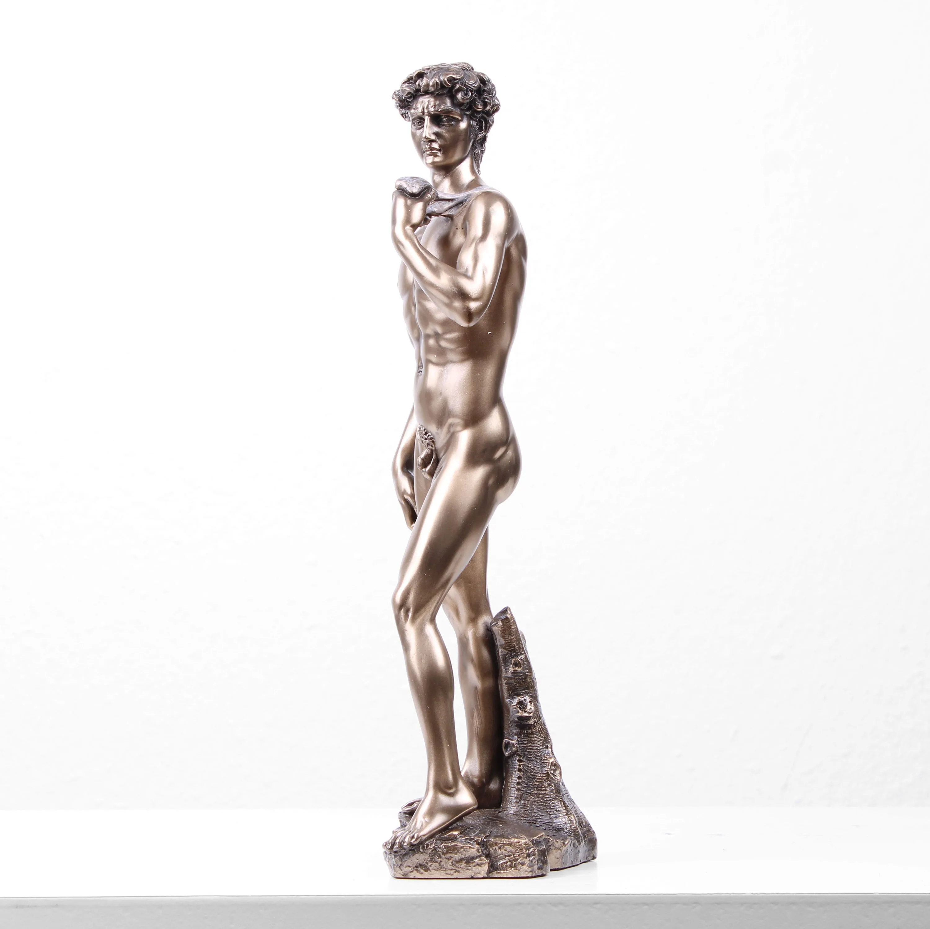 David Sculpture in Bronze (By Michelangelo - Cold Cast Bronze Statue)