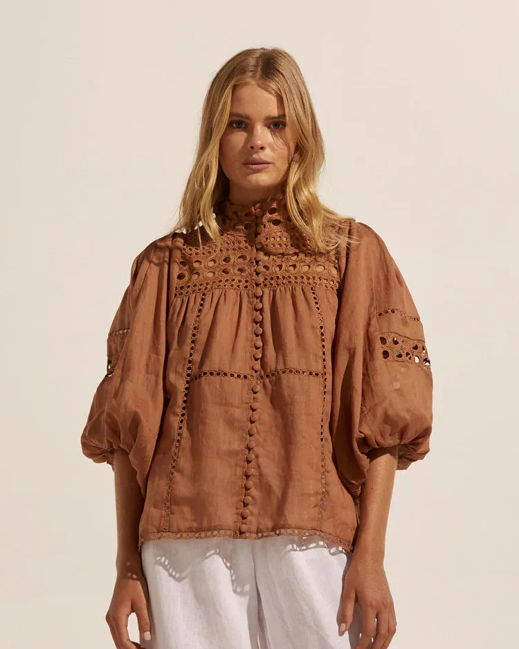 Dedicate Top - Pine, Cafe, Black