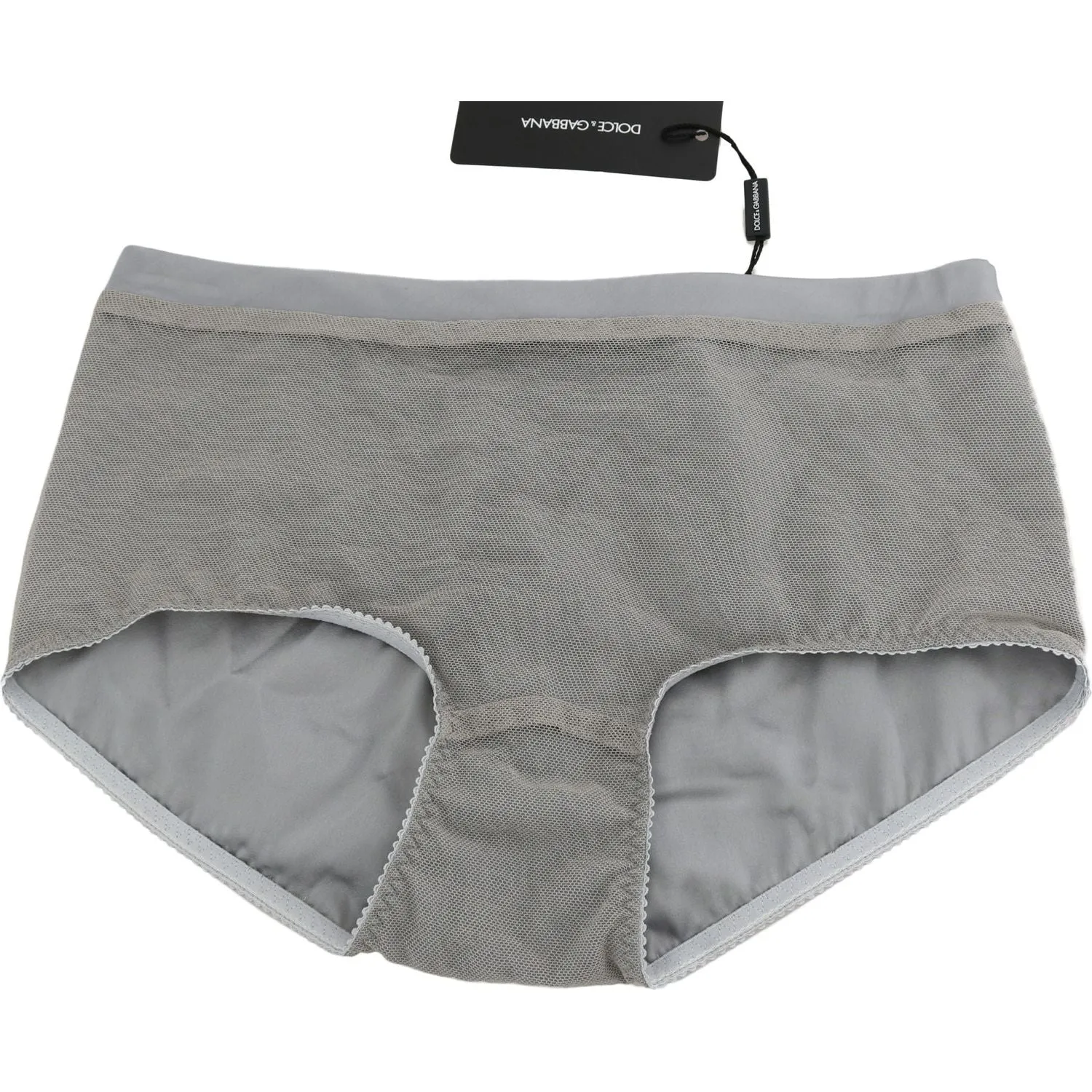 Dolce & Gabbana Shimmering Silver Stretch Cotton Underwear