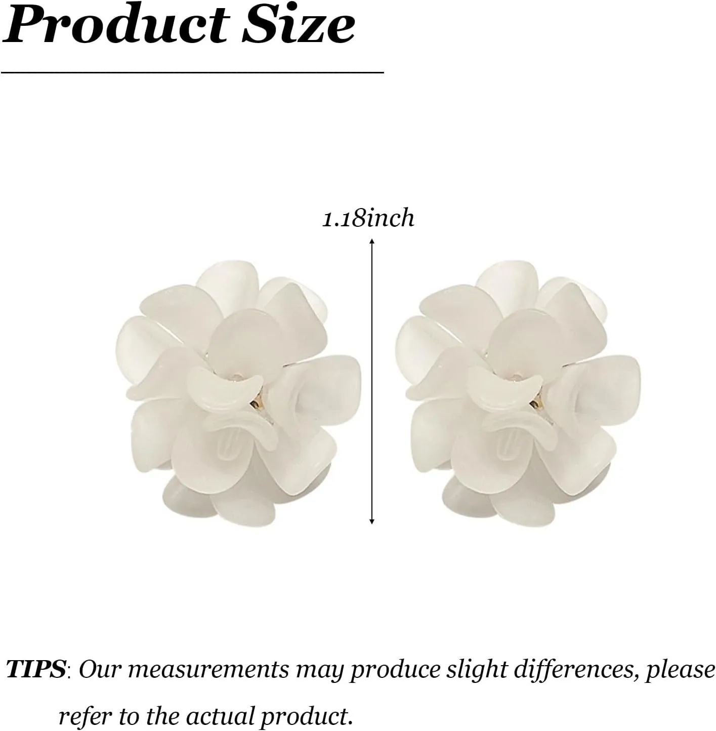 Flower Cluster Earrings for Women White Pink Blossom Design Clip On Flower Earrings Jewelry Gifts