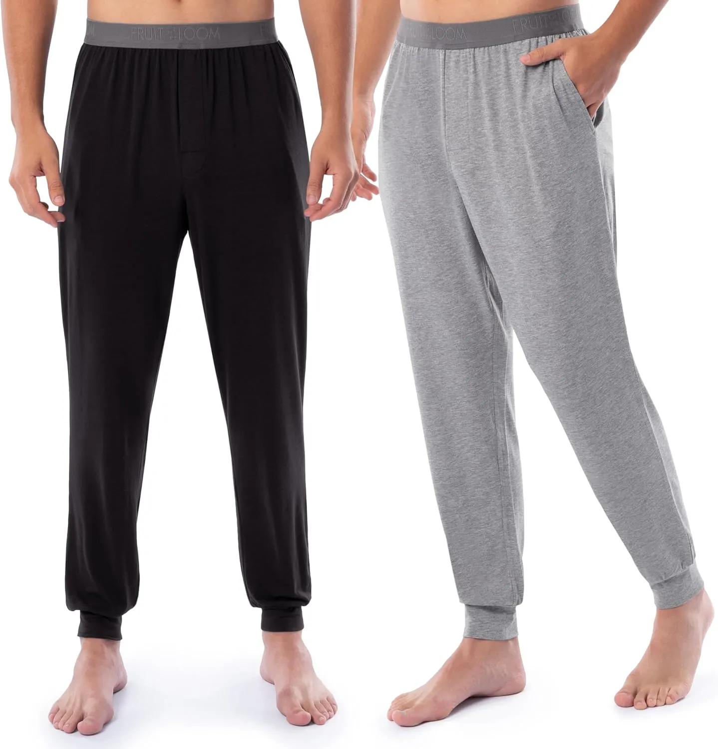 Fruit of the Loom Men's 360 Stretch 2-Pack Jogger Pajama Sleep Pant