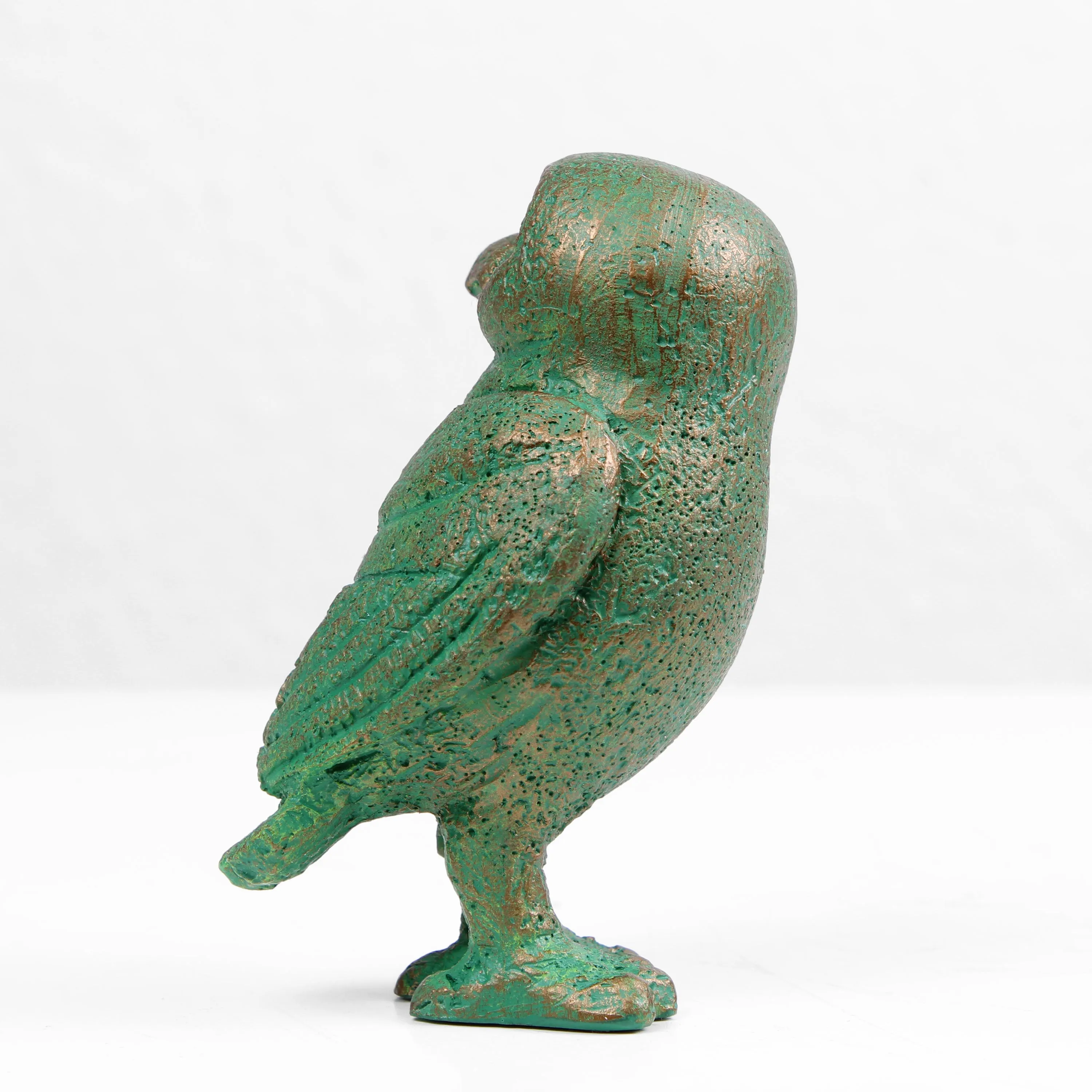 Greek Owl Statue (Cold Cast Bronze Sculpture)