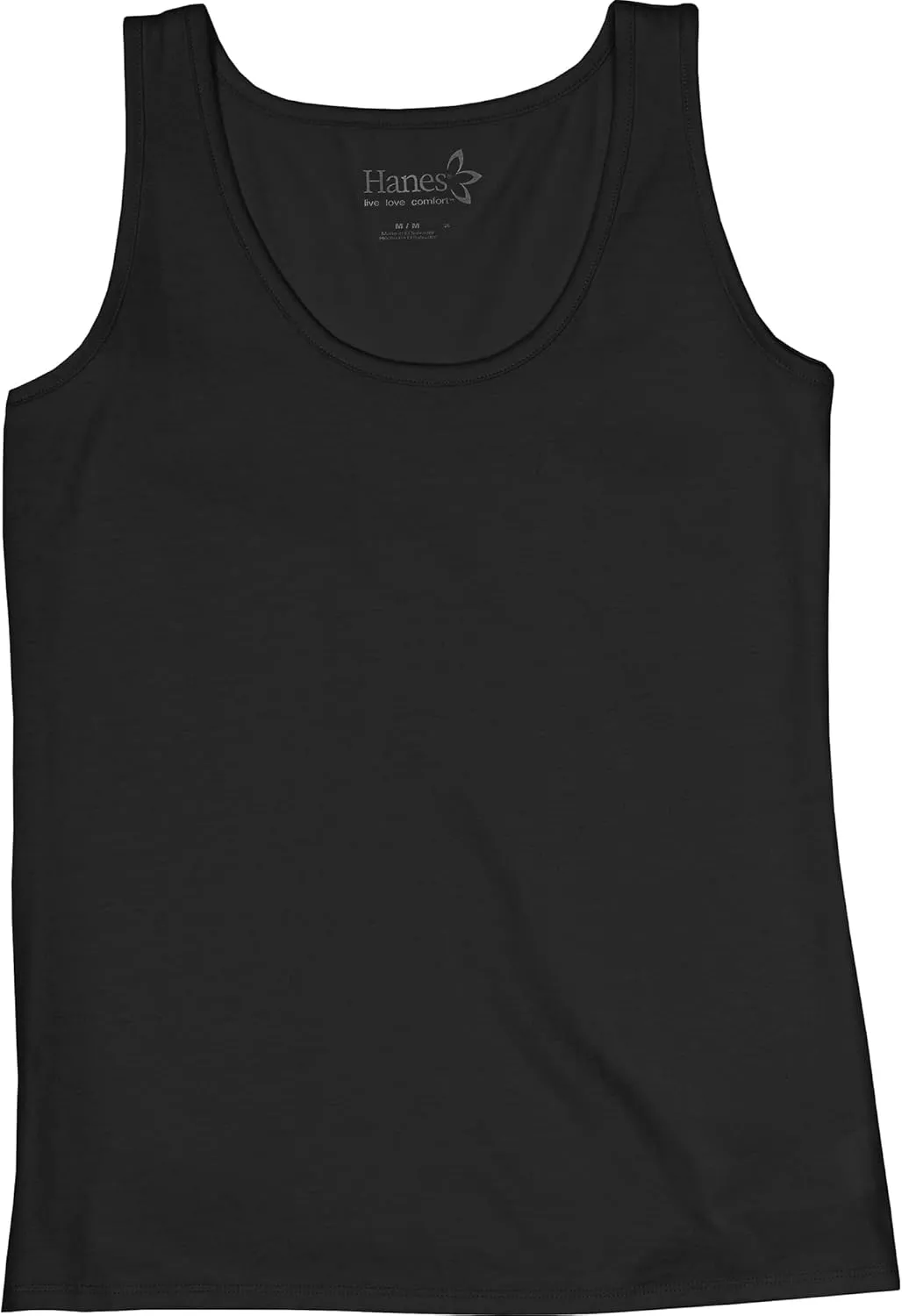 Hanes Women's Scoopneck Cotton Jersey Tank, Classic Cotton Tank Top, Lightweight Cotton Tank for Women