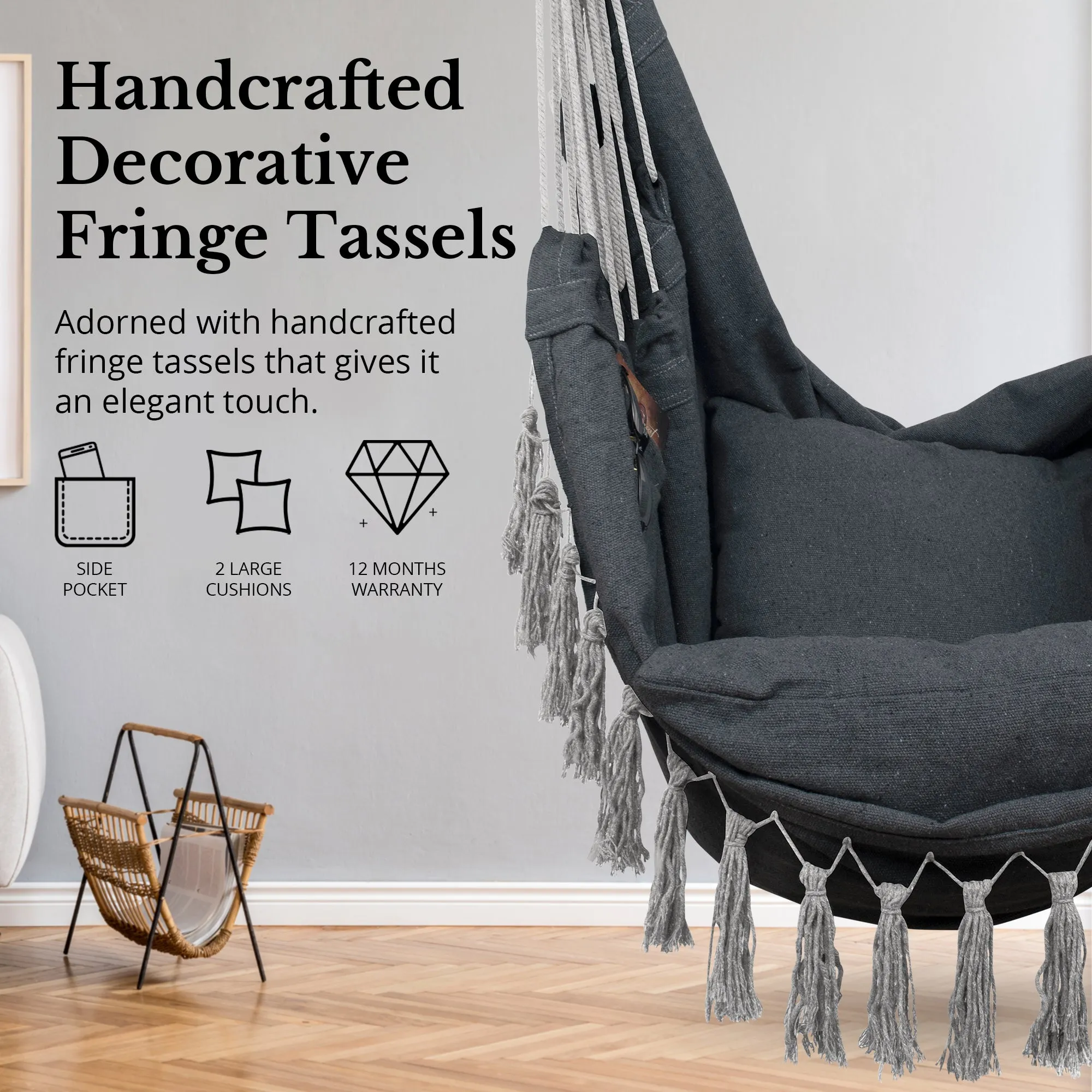 Hanging Hammock Chair (Grey)