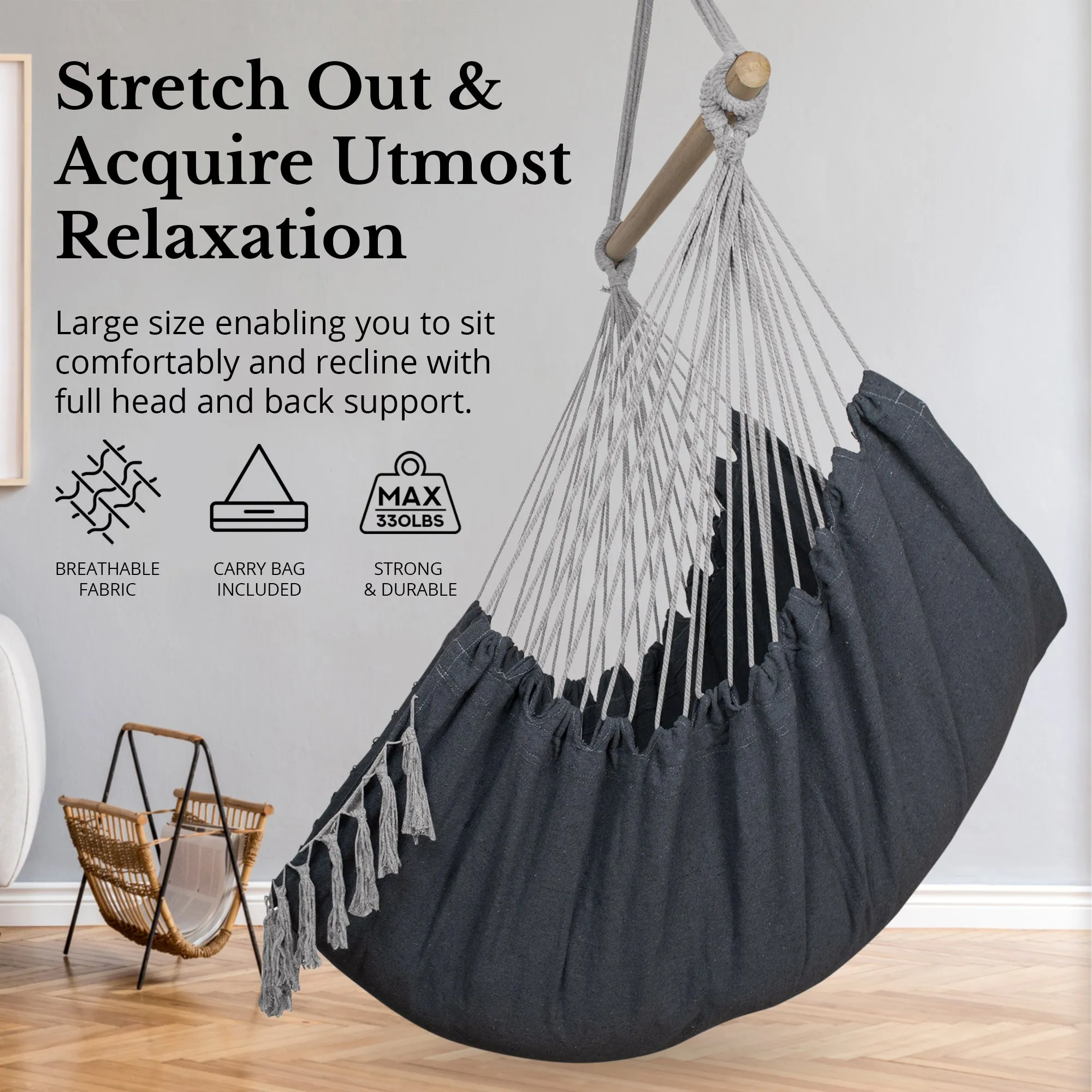 Hanging Hammock Chair (Grey)