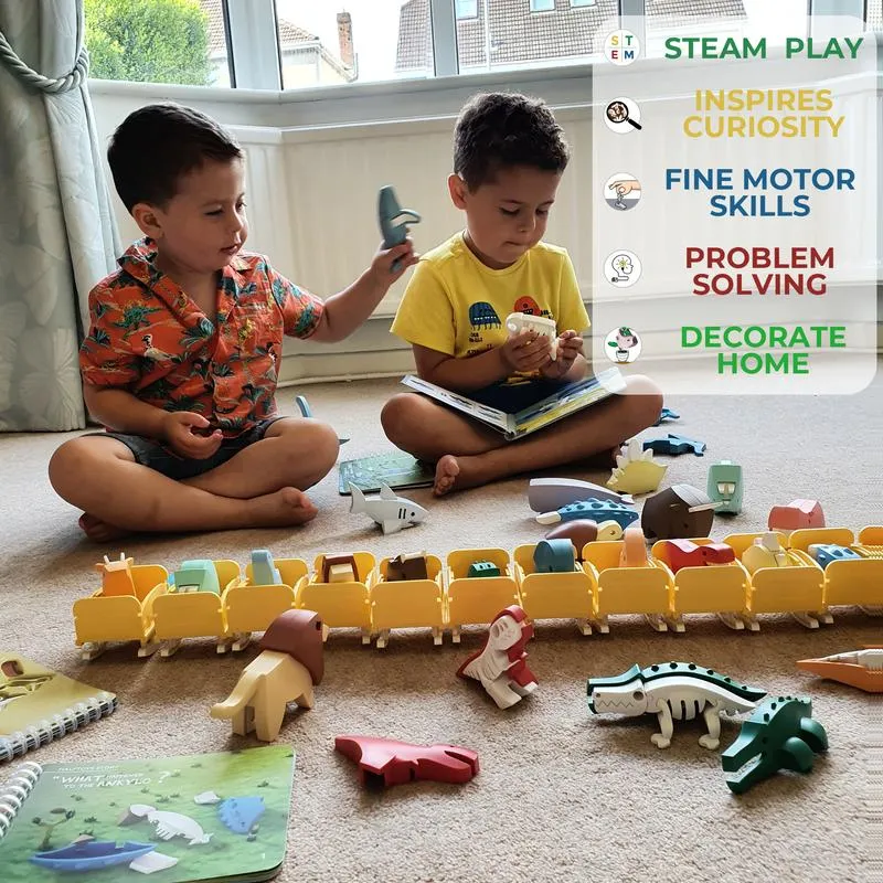 Interactive Sheep Puzzle: Halftoys Magnetic 3D Jigsaw for Kids (Ages 3 ) Educational Toy