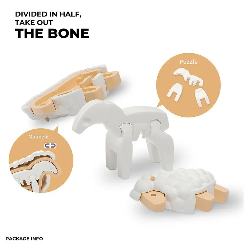 Interactive Sheep Puzzle: Halftoys Magnetic 3D Jigsaw for Kids (Ages 3 ) Educational Toy
