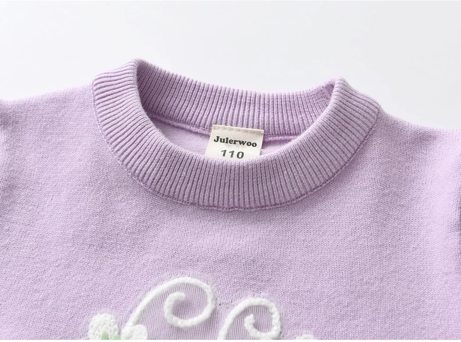 Julerwoo Toddler Girl Pink Pullover Sweaters Rainbow Prints Crewneck Knit Sweater Tops