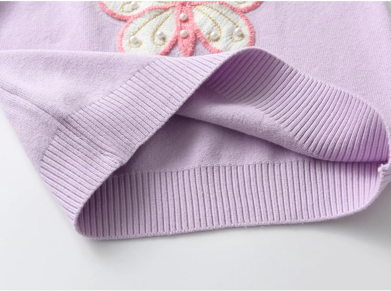 Julerwoo Toddler Girl Pink Pullover Sweaters Rainbow Prints Crewneck Knit Sweater Tops