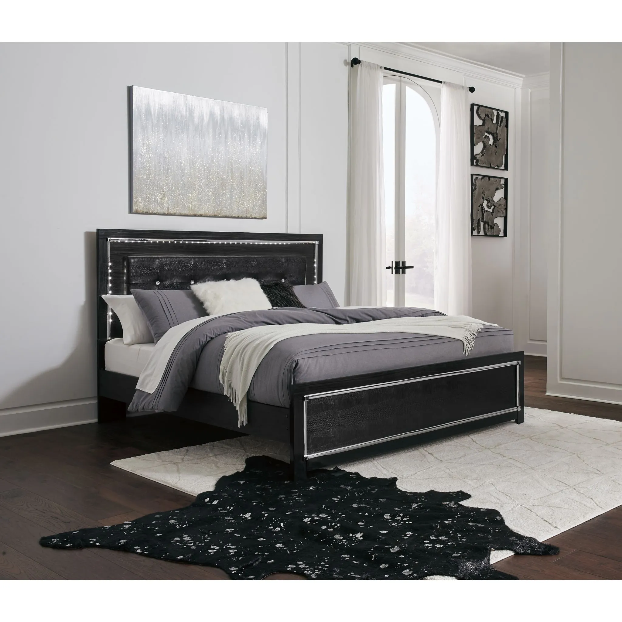 Kaydell 3 Piece King Upholstered Bed