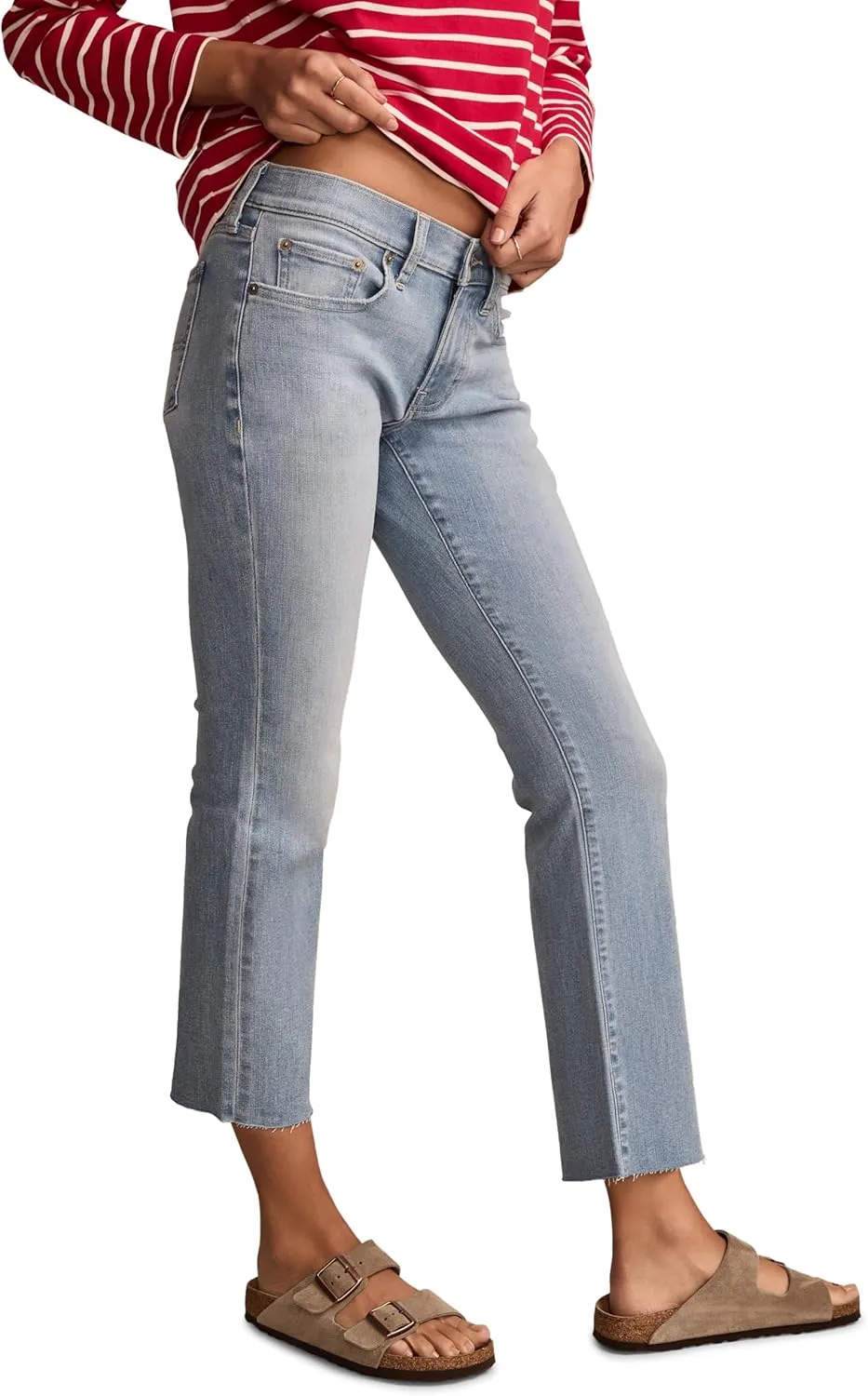 Lucky Brand Women's Sweet Mid Rise Kick Crop