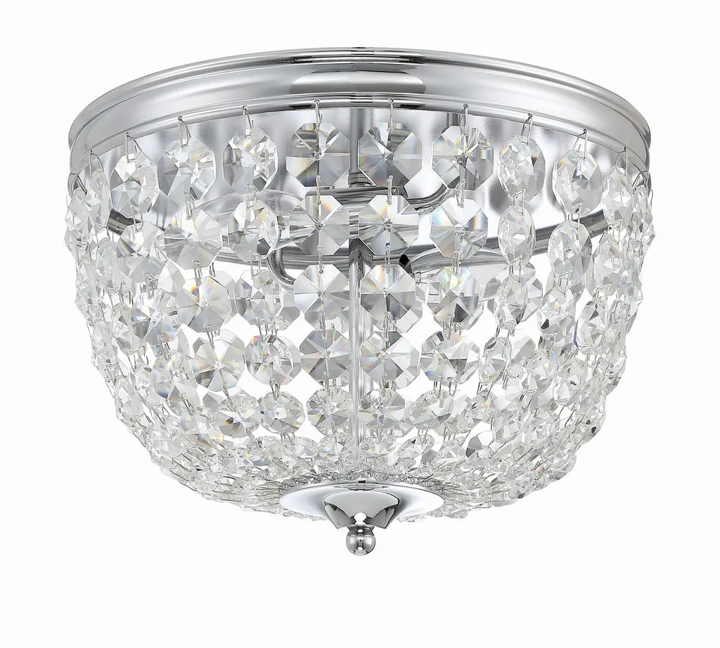 Nola 2 Light Polished Chrome Flush Mount