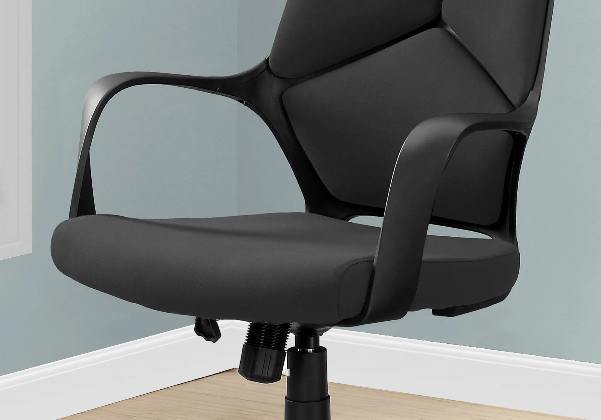 Office Chair - Black / Black Fabric / High Back Executive