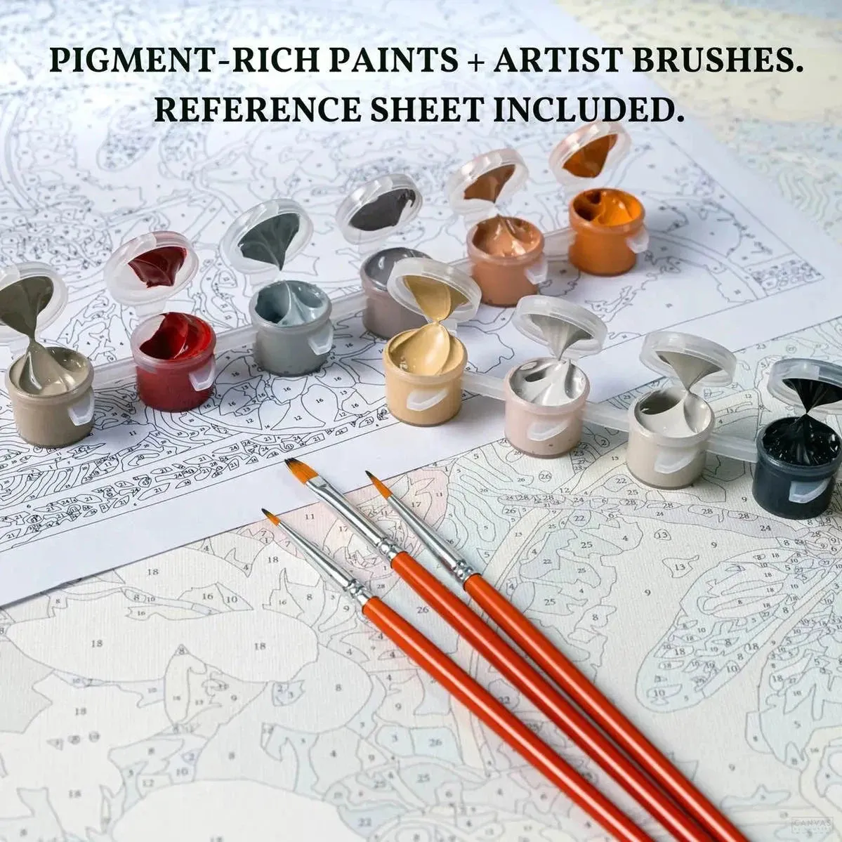 Peaceful Greys: Captivating Wolf Paint by Numbers Kit