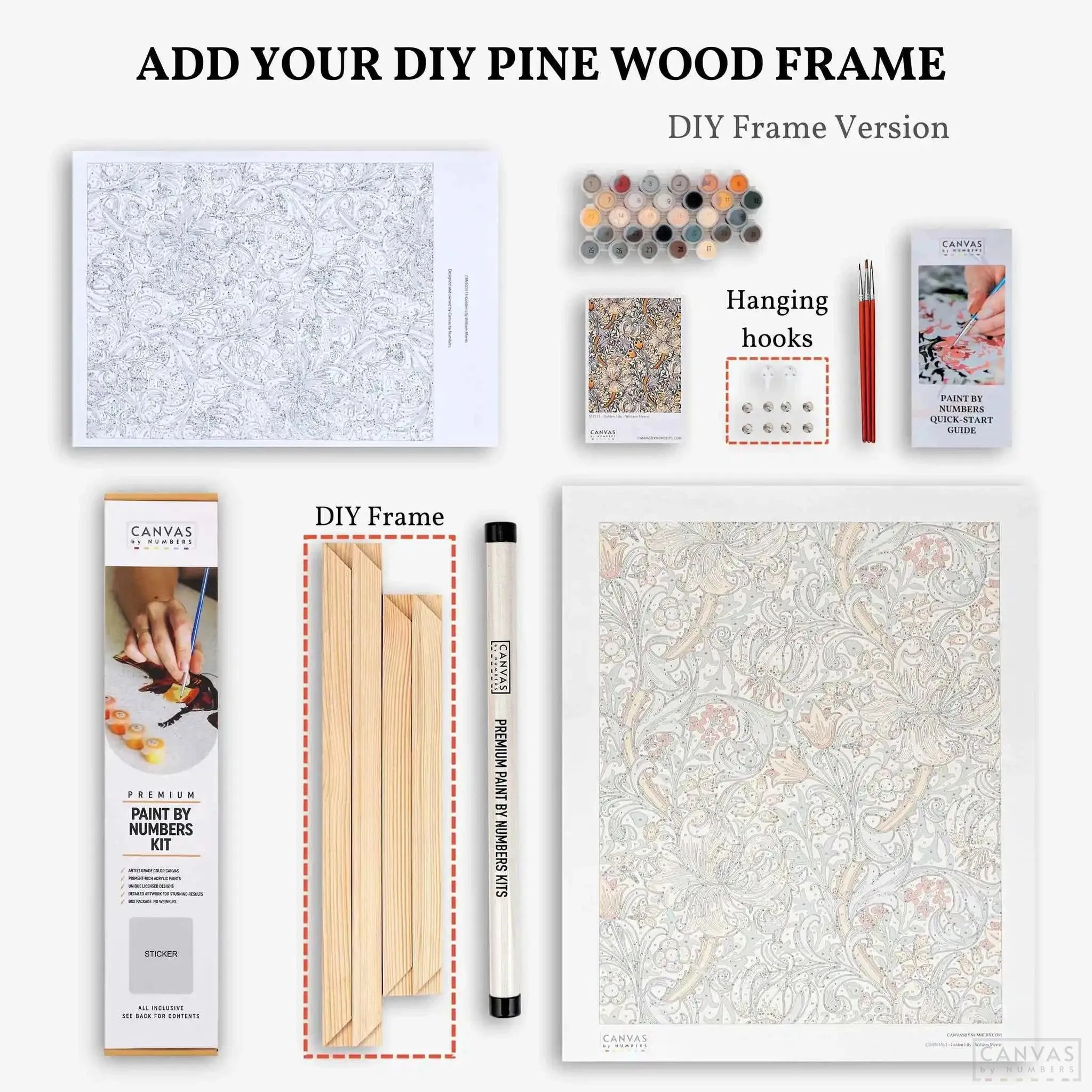 Peaceful Greys: Captivating Wolf Paint by Numbers Kit