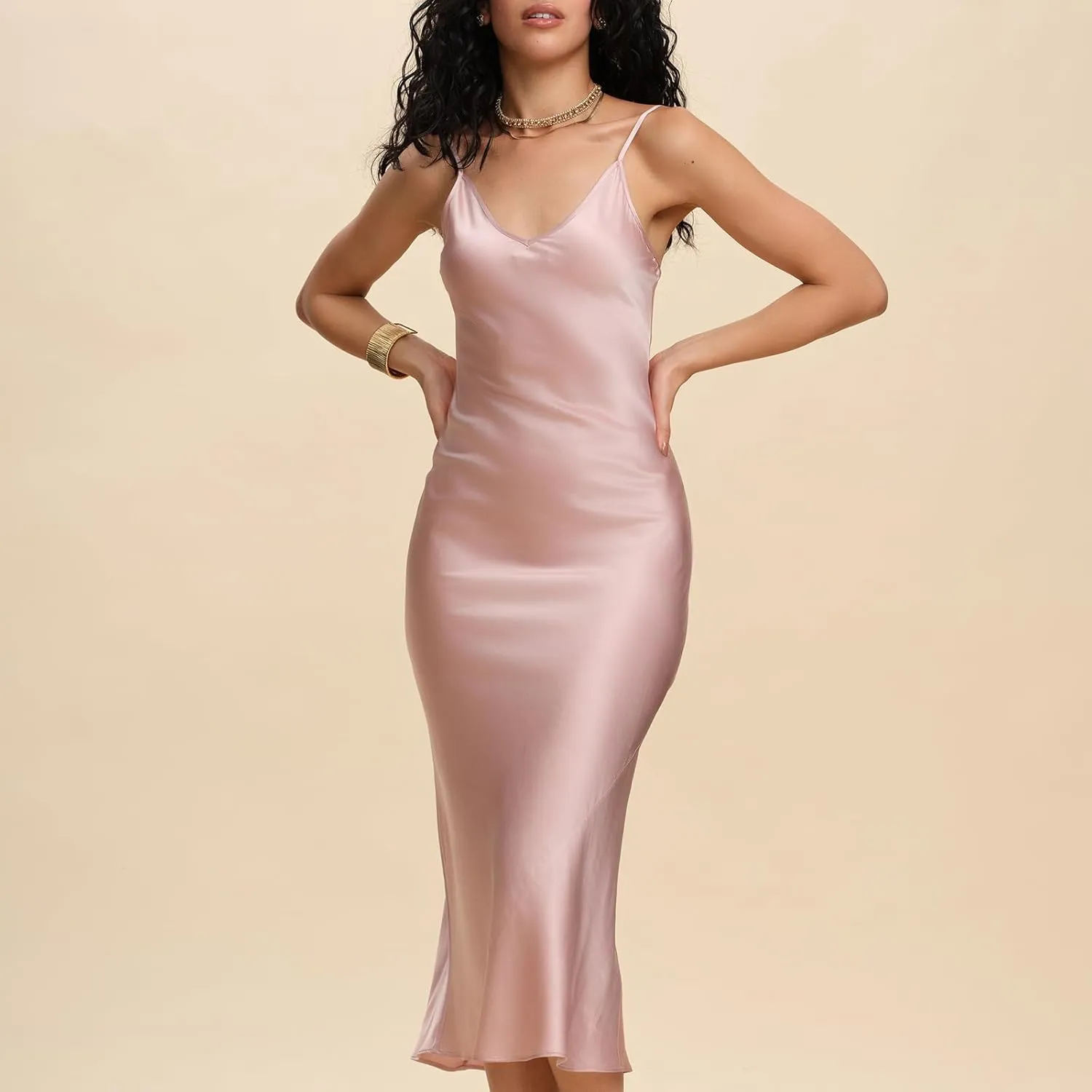 Pure Mulberry Silk Dress for Women Summer Slip Long Dress A Line Sleeveless Cocktail Guest Party V-Neck Sexy Dresses