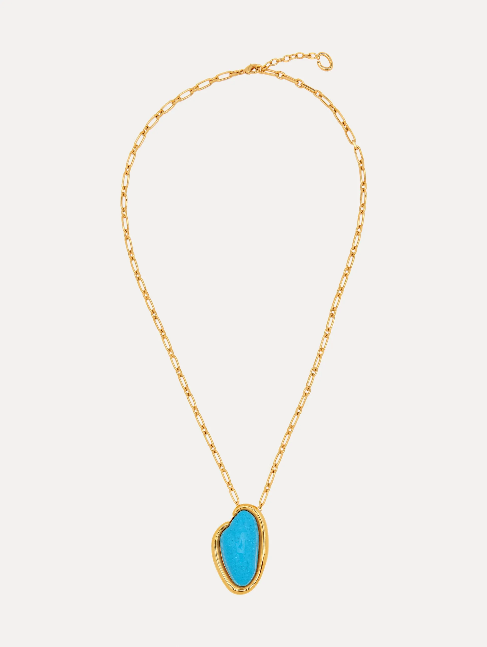 Resin O Pendant Necklace