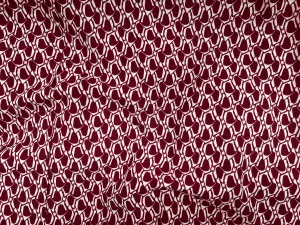 Retro Cherry  - Clearance Printed Crepe Fabric