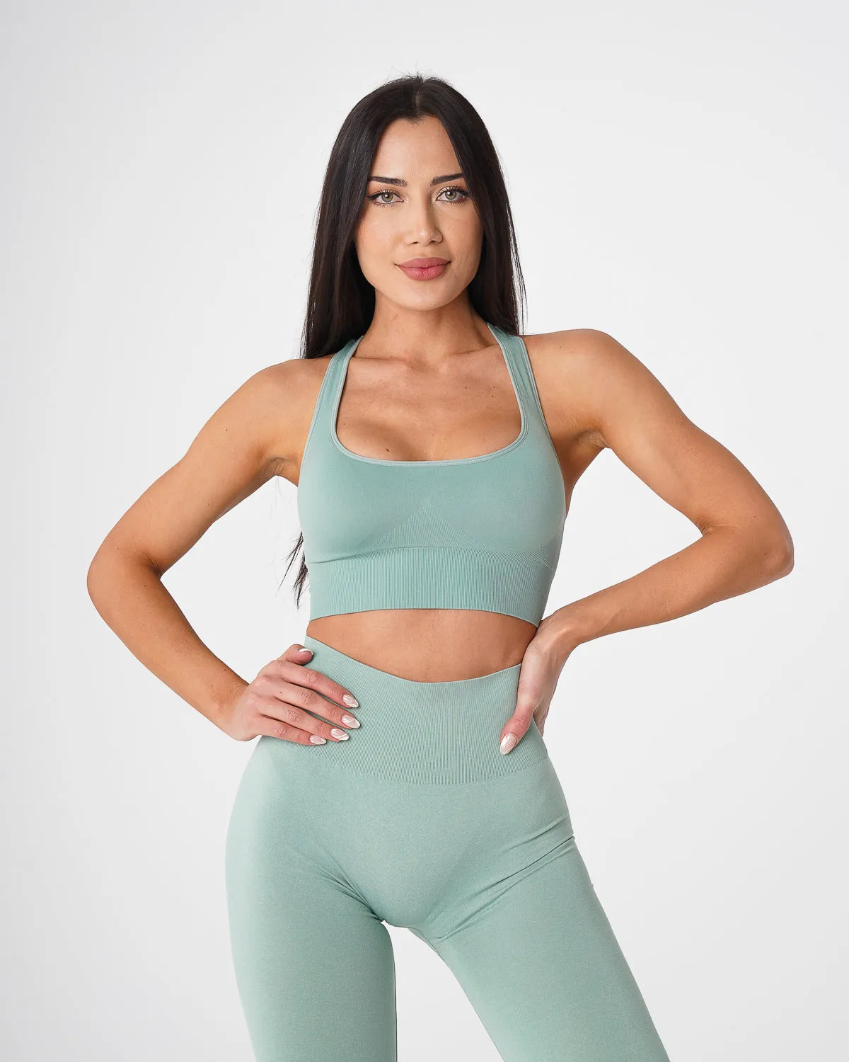 Sage Green Ignite Seamless Bra