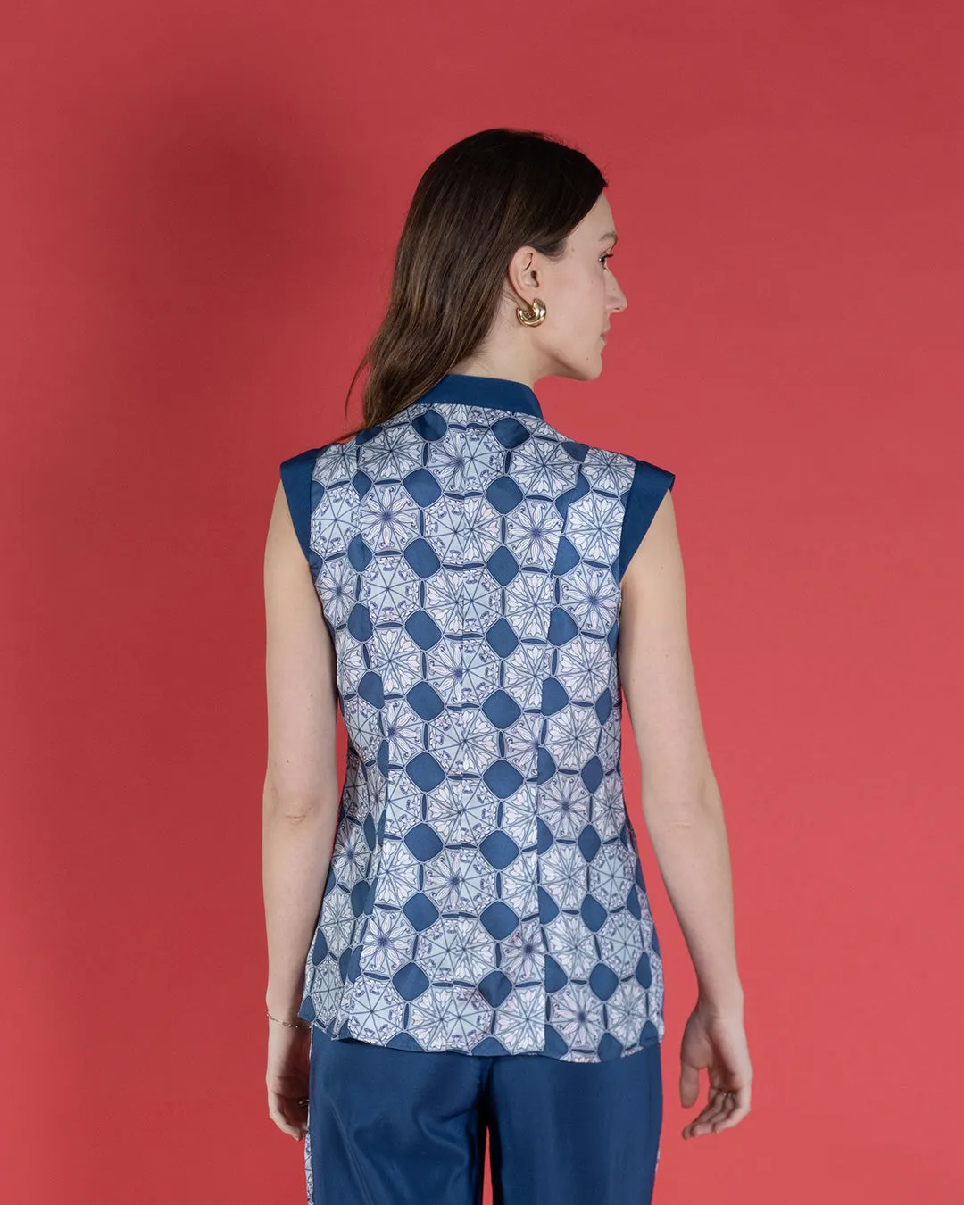 Silk Marina Waistcoat APRIL SHOWERS