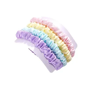 Small silk scrunchies Rainbow - 4 pack - dropshipping