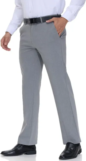 Soojun Men's Modern Fit Flex Flat Front Dress Pants