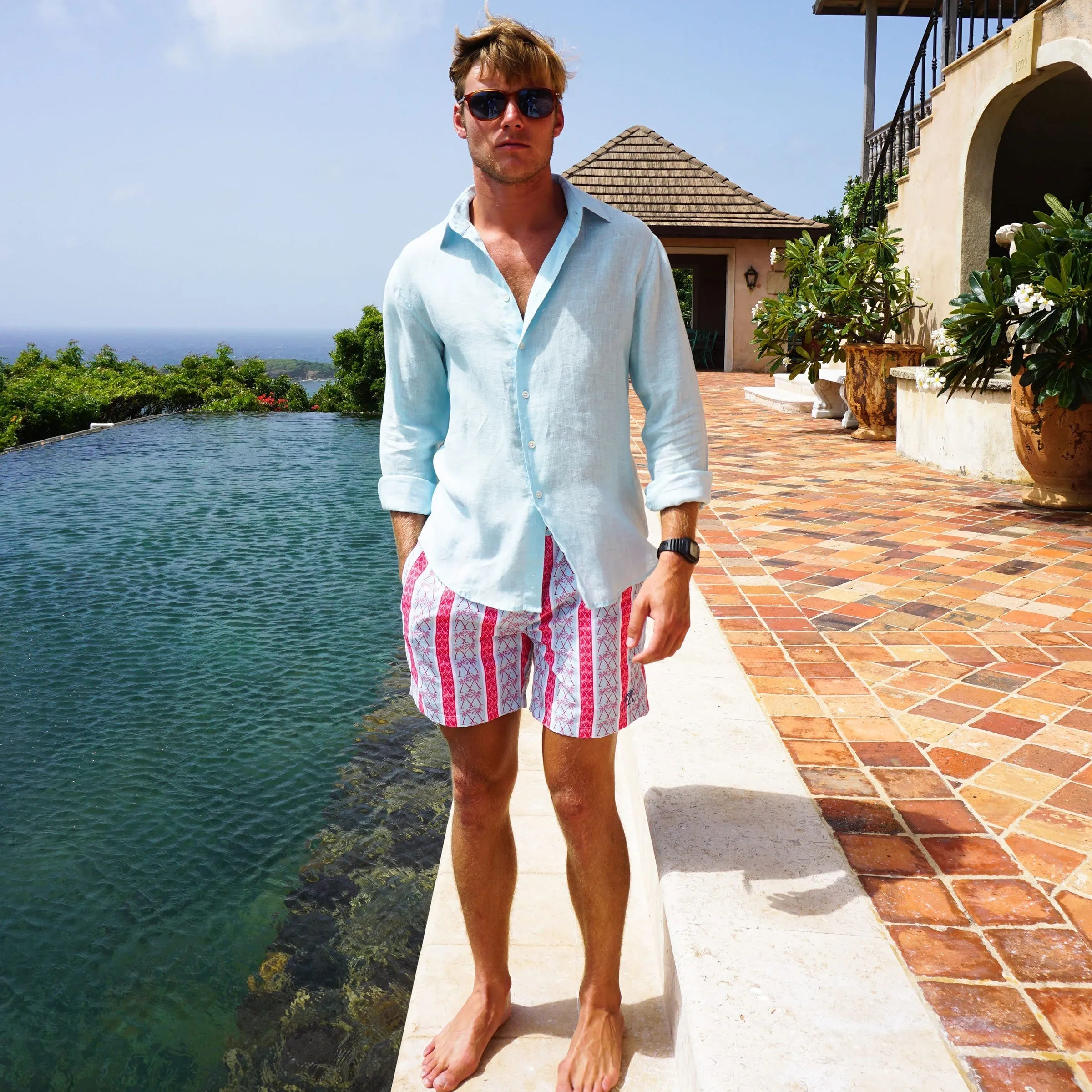Swim Shorts PALM STRIPE