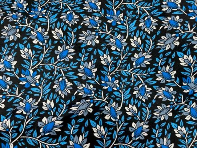 Vibrant Petals - Clearance Printed Crepe